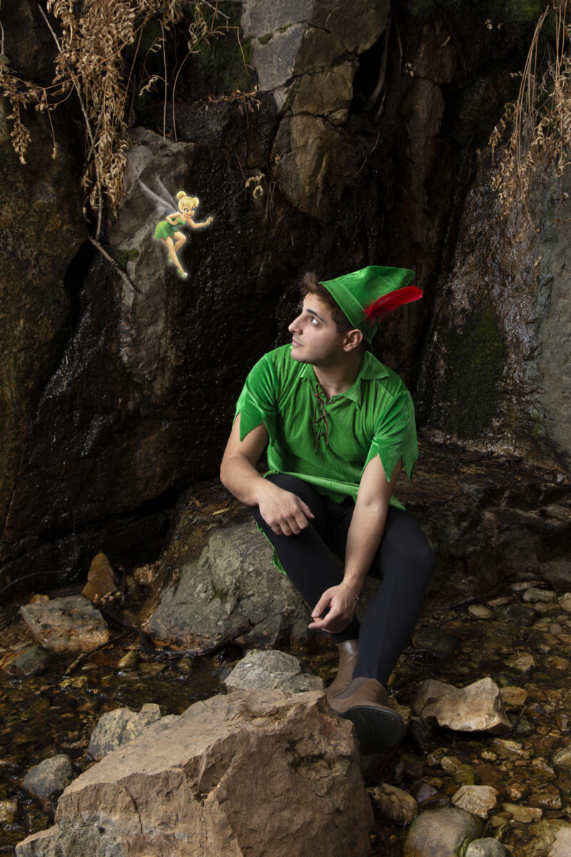sesión peter pan en Fuencaliente, con campanilla