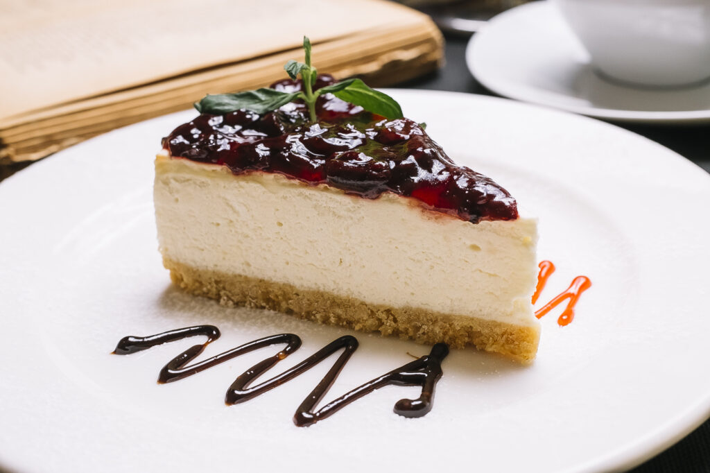 Tarta de queso con capa de fresa