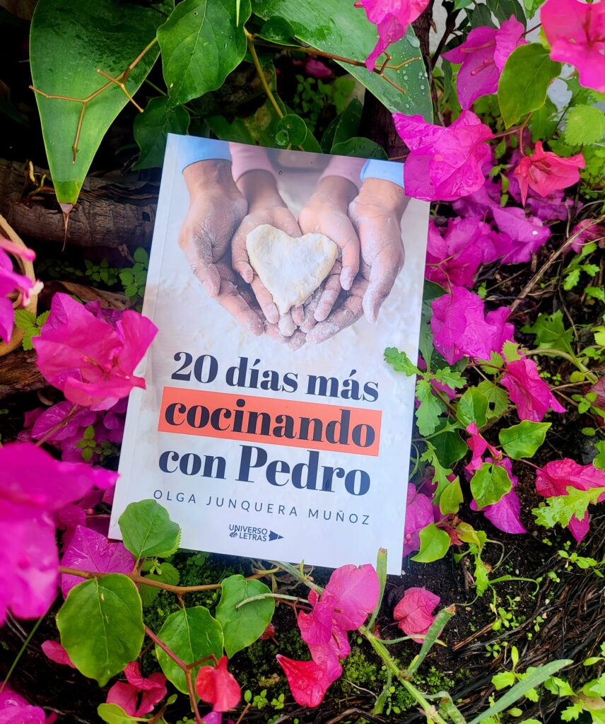 Portada libro 20 días más cocinando con Pedro Olga Junquera, editorial Universo de letras