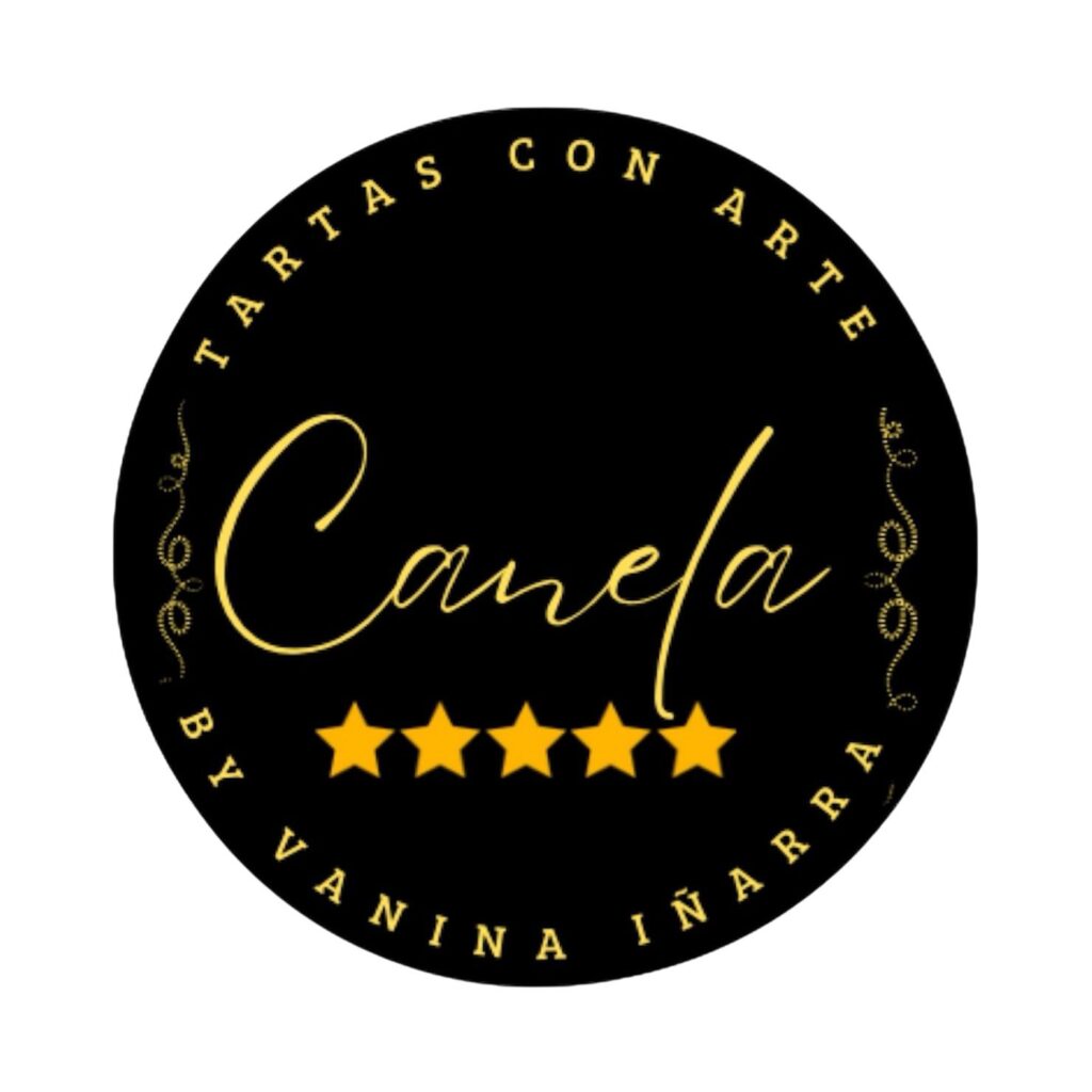 logo canela tartas con arte Pastelería creativa. Vanina Iñarra