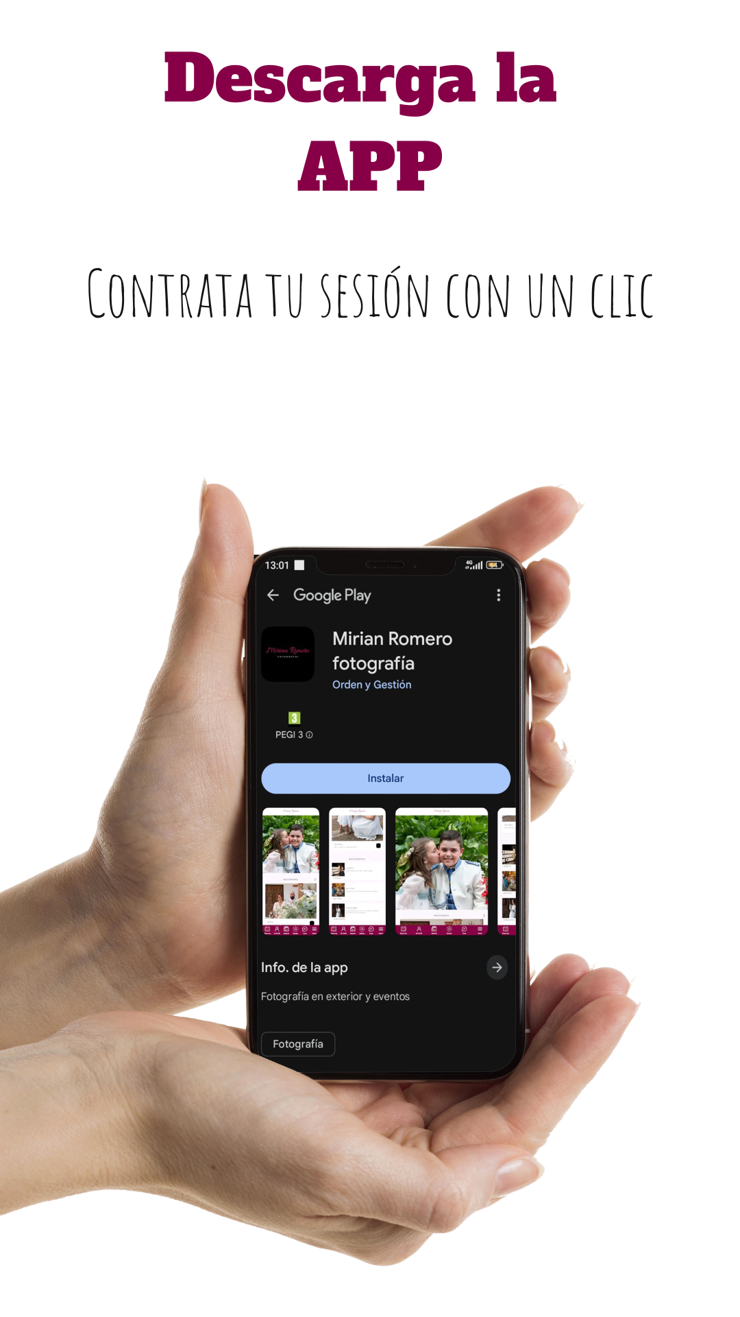 reserva tu sesión fotográfica